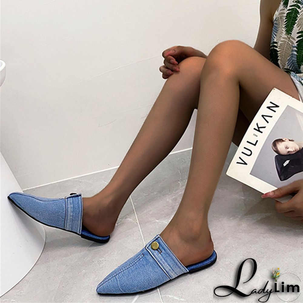 Deep Blue Fashion Casual Patchwork Pointed Comfortable Shoes