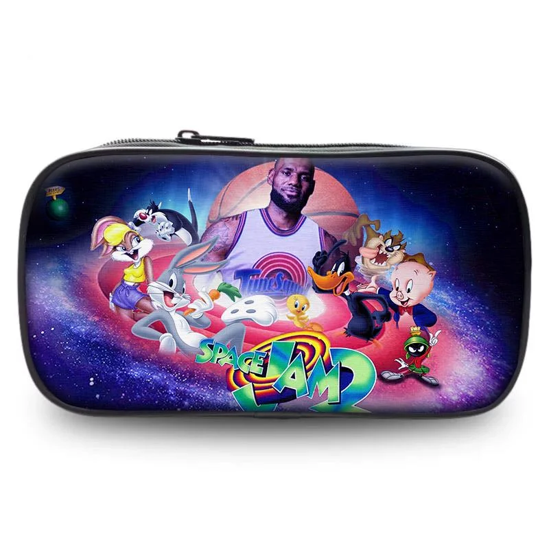 Buzzdaisy Space Basketball Jam Schoolbag Travel Backpack Lunch Bag Pencil Case Set Gifts for Kids Students
