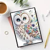2pcs Owl Partial DIY 50 Pages A5 Diamond Painting Notebook for Study Drawing