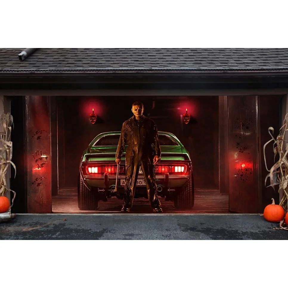 Halloween Killer Garage Door Banner 
