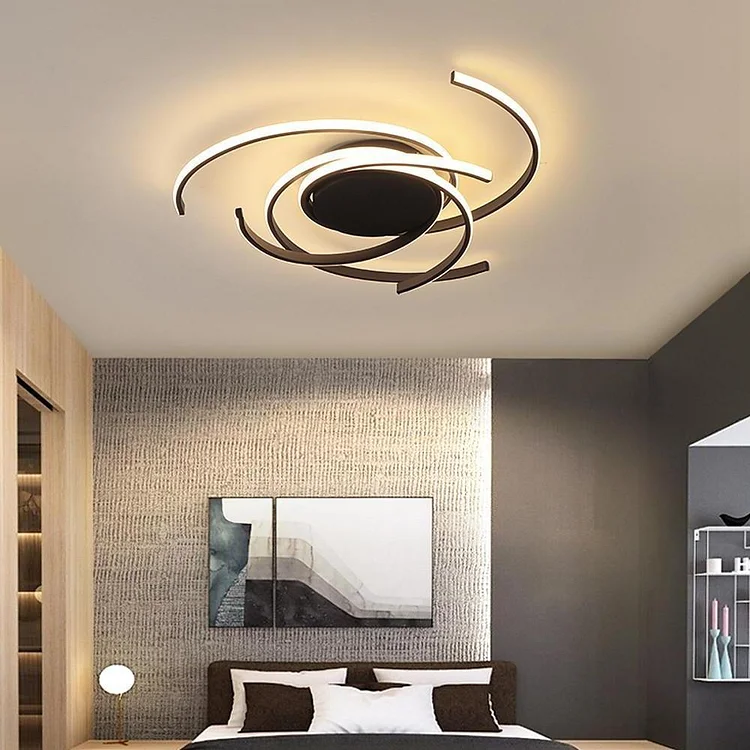 Abstract Curve Dimmable LED Nordic Ceiling Lights Flush Mount Lighting - Appledas