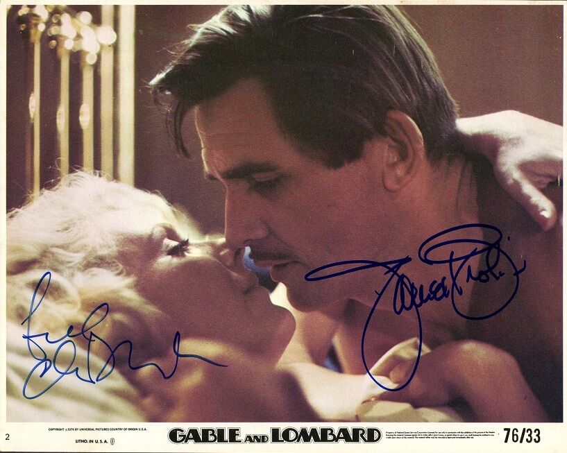 GABLE and LOMBARD In-person Signed Photo Poster painting By JAMES BROLIN & JILL CLAYBURGH