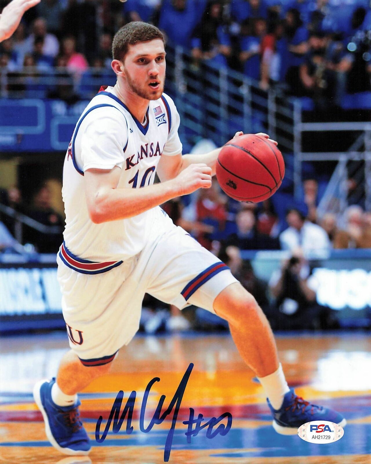 Sviatoslav Svi Mykhailiuk signed 8x10 Photo Poster painting PSA/DNA Autographed Kansas Jayhawks