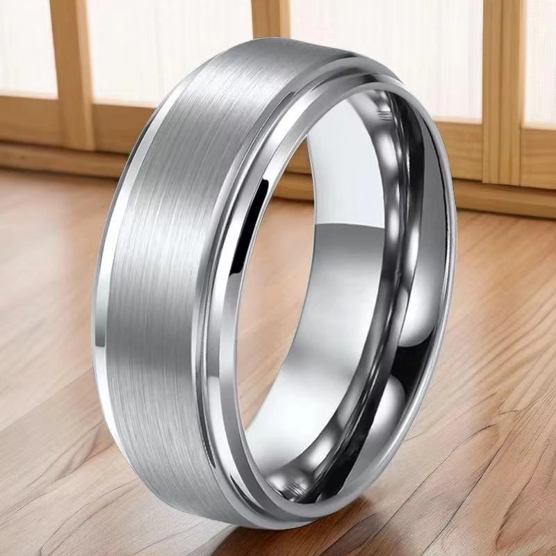 Ring Non-fading Niche Design Men’s Hip Hop Titanium Steel Men’s Fashion Stainless Steel Jewelry