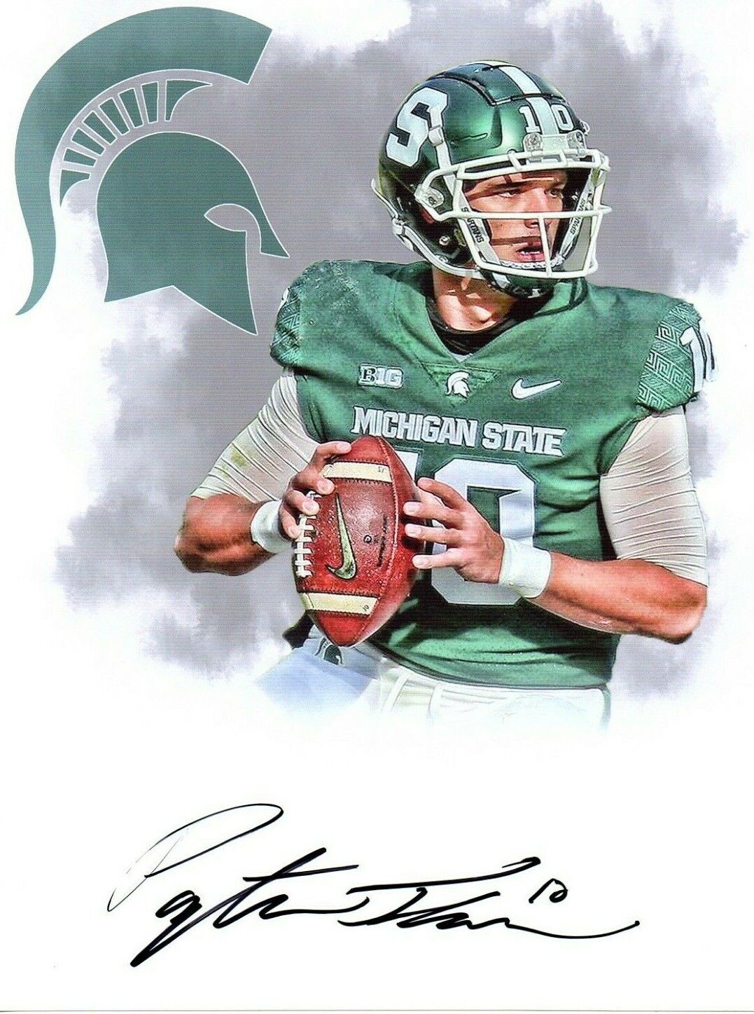 Payton Thorne Michigan State football QB signed autographed 8x10 Photo Poster painting edit MSU!