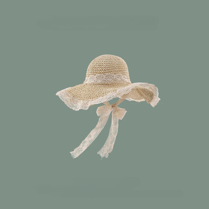 Women Sun Hat Wide Large Brim Beach Hats Womens Summer Straw Hat Foldable Sun Hat Chapeau Femme Beach UV Protection Cap LANFUBEISI