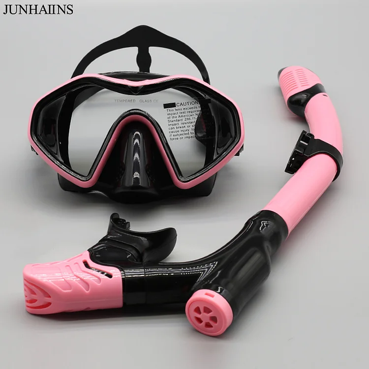 Snorkeling Set Anti-Fog Silicone Tempered Glass Diving Mask, Adult's Original Goggles Leak-Proof Snorkeling Mask