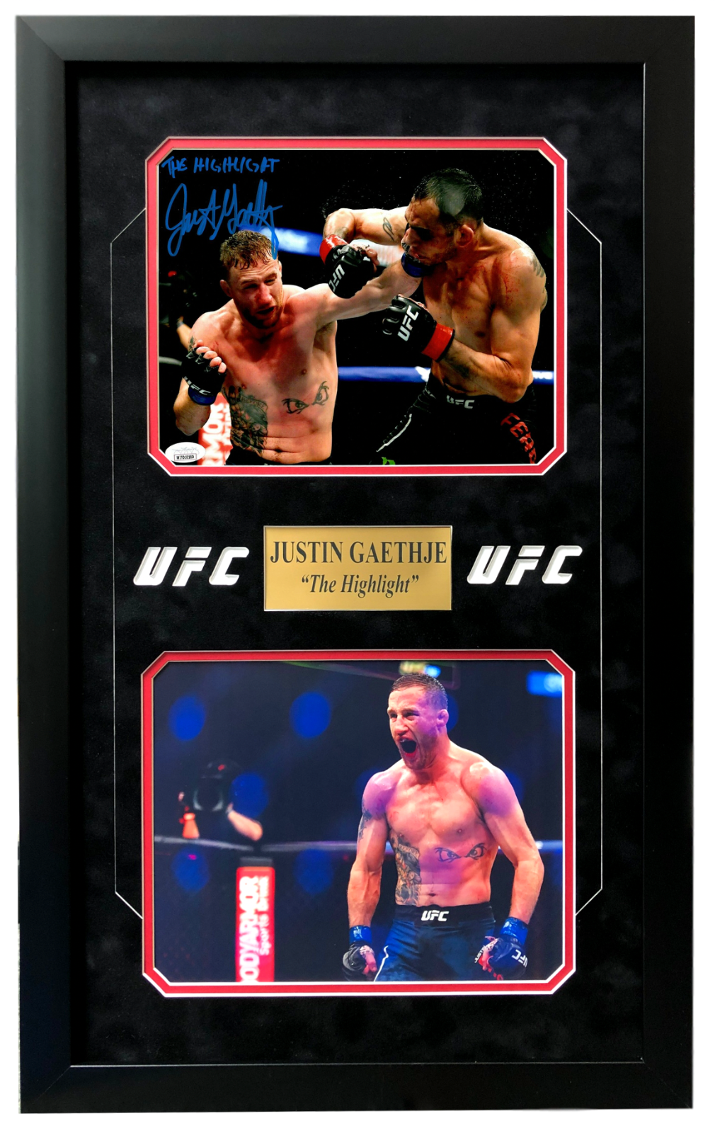 Justin Gaethje Signed Inscribed Highlight