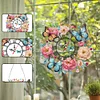 Acrylic Special Shape Peony Butterfly 5D Diamond Painting Wreath Clock