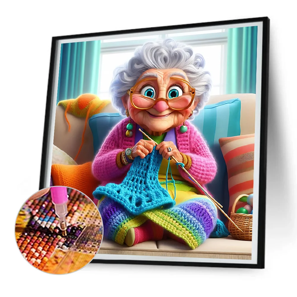 Diamond Painting - Full Round Drill - Grandma(Canvas|30*30cm)