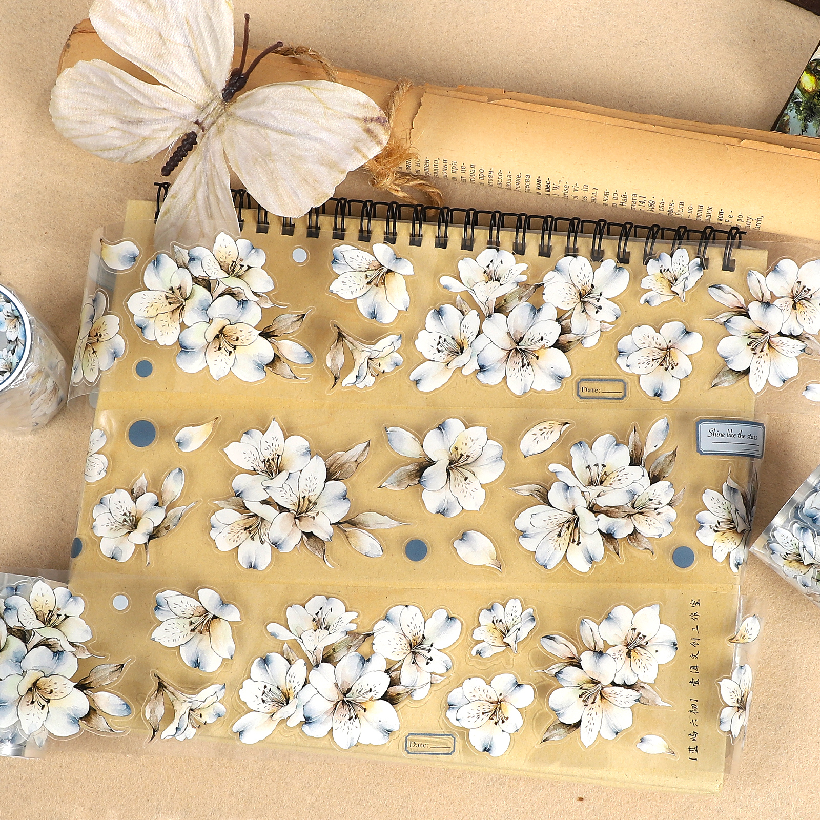 PET 테이프 - 5.5*500cm Lanyu Liuchu 시리즈 빈티지 꽃