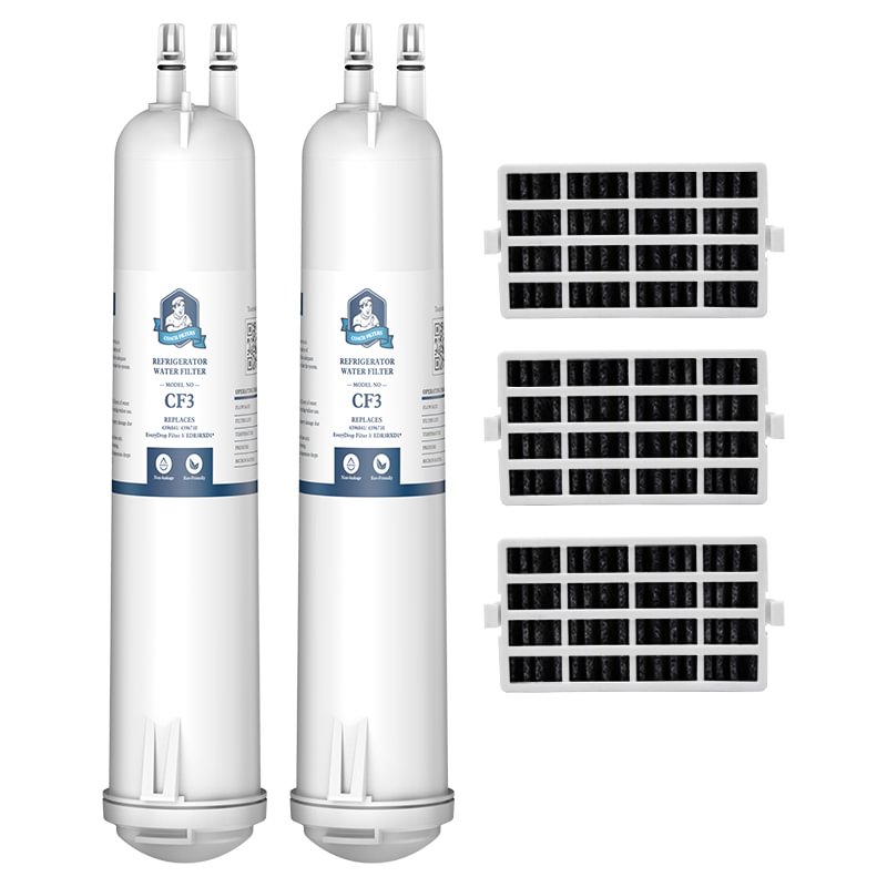 CoachFilters EDR3RXD1 4396841 9083 Refrigerator Water Filter with Air Filter, 2Pack