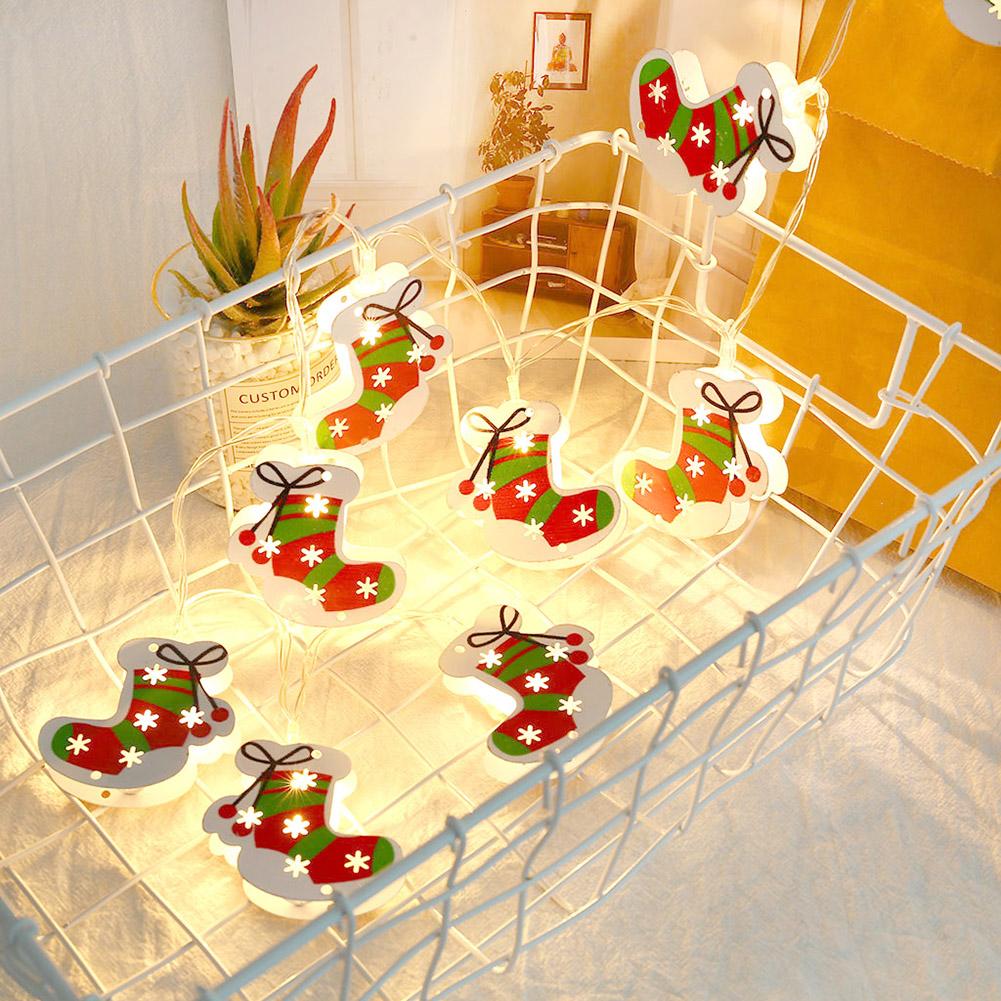

10LED Metal Battery Stocking Fairy-Curtain String Night Light, 501 Original