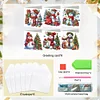 (US Only)6PCS DIY Xmas Snowman Diamond Art Greeting Cards Congratulations Cards & Gifts