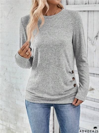 Round Neck Long Sleeve T-Shirt
