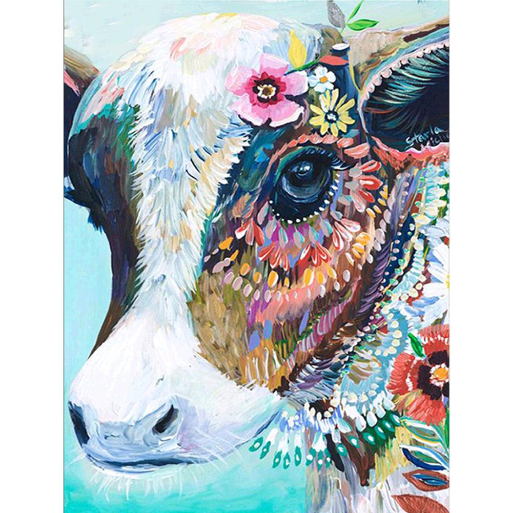 

30*40CM-Round Drill Diamond Painting-Cattle, 501 Original