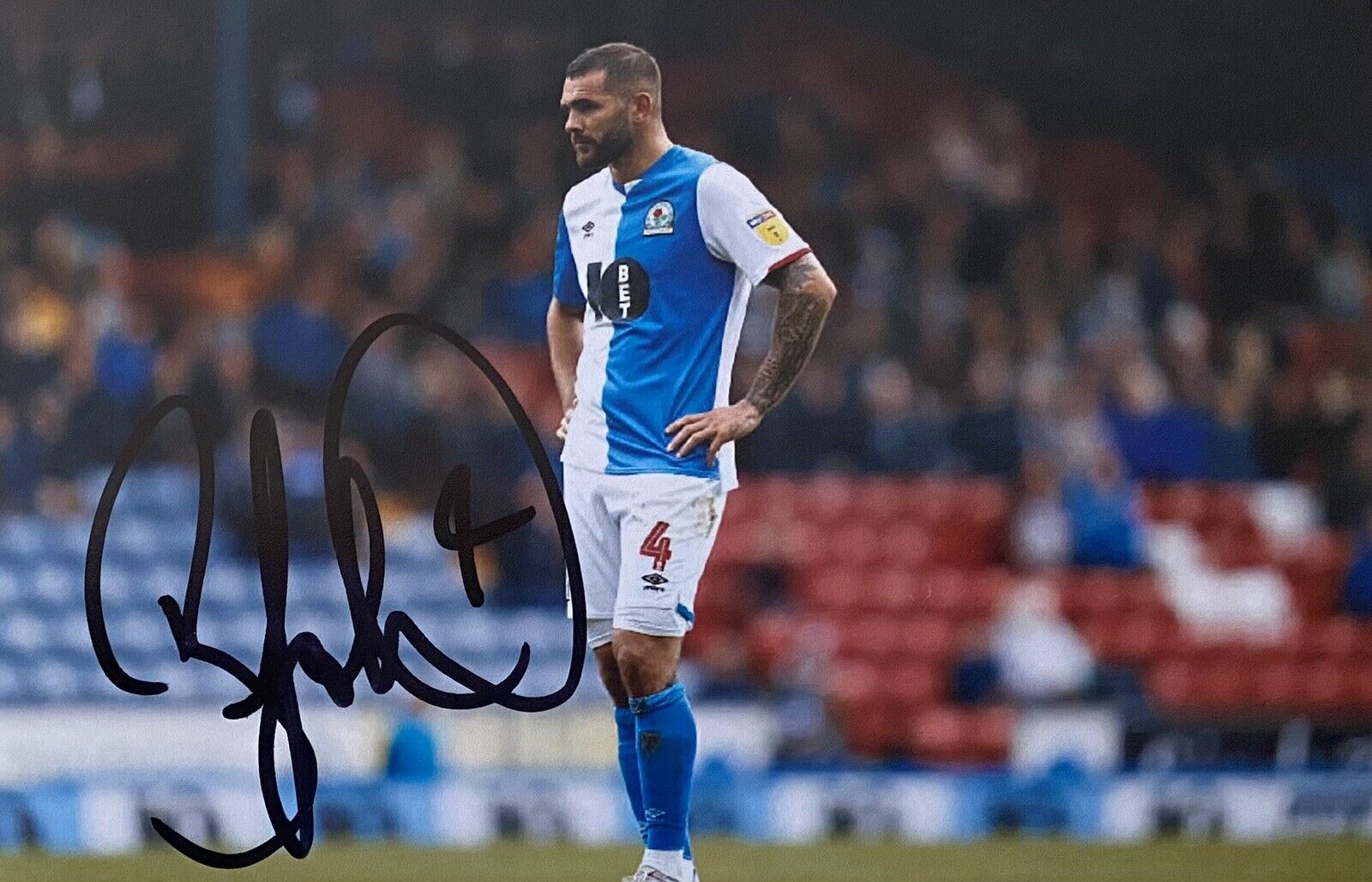 Bradley Johnson Genuine Hand Signed Blackburn Rovers 6X4 Photo Poster painting