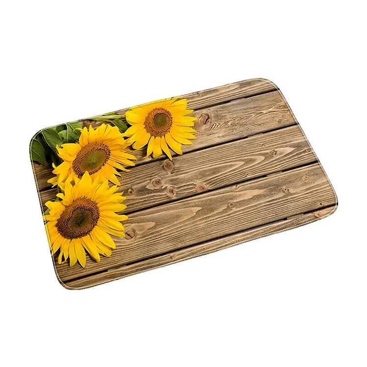 Sunflower Kitchen Floor Mat Living Room Bedroom Decor Carpet Home Entrance Doormat Balcony Bathroom Door Anti-Slip Foot Rug