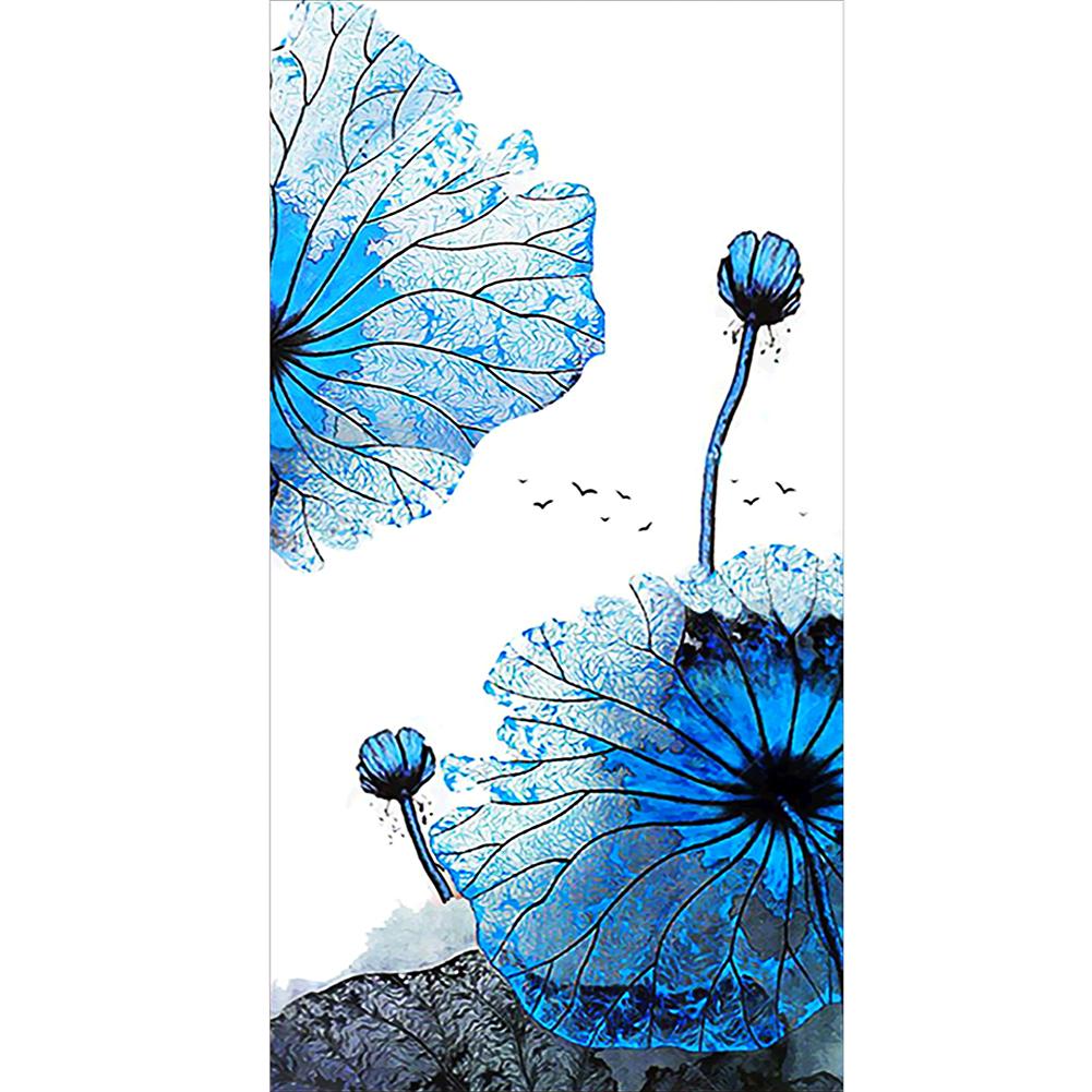 

45*85CM - Round Drill Diamond Painting - Lotus (Big Size), 501 Original