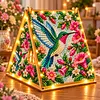 DIY Wooden Diamond Painting Pearl Tent House with Lights, Holiday Tabletop Art Craft Kit with String Lights, Christmas Home Decor Gift