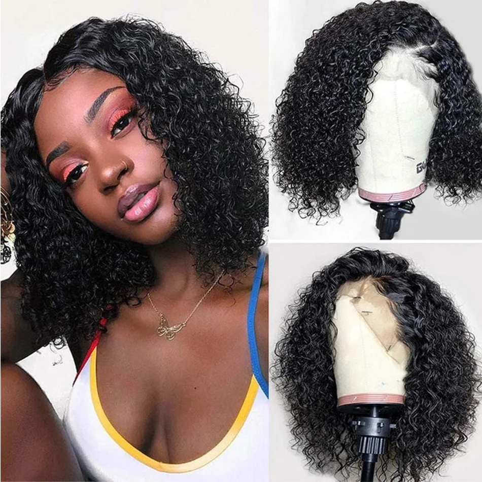 Black Curly Hair Black Wigs Lace Front Women ELCNEPAL