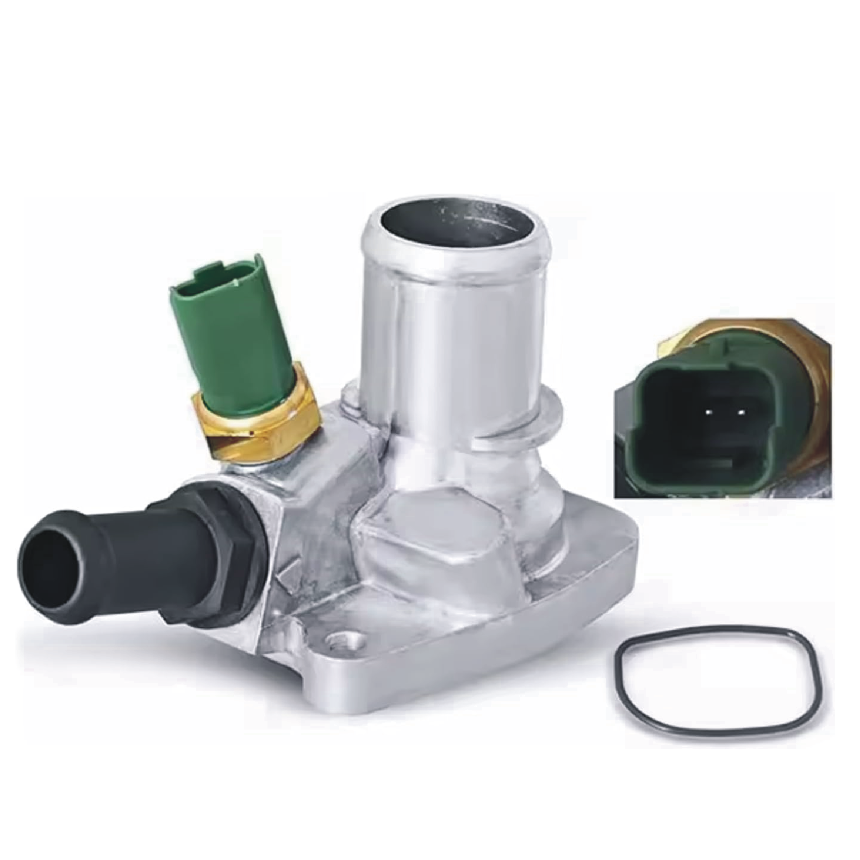 Coolant Thermostat with Seal Compatible with FIAT 500 312 1.2 2007-ON  1535448  9S518575AA  9S51-8575-AA  55202371