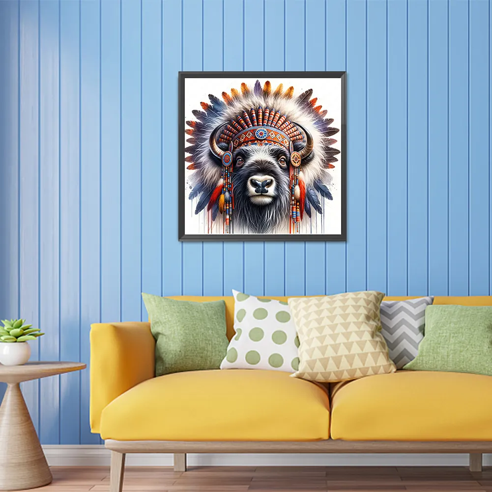 Diamond Painting - Full Square Drill - Indian Yak(Canvas|35*35cm)