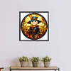 Pumpkin Scarecrow Glass Painting-Paint by Numbers Acrylic Painting 50*50CM