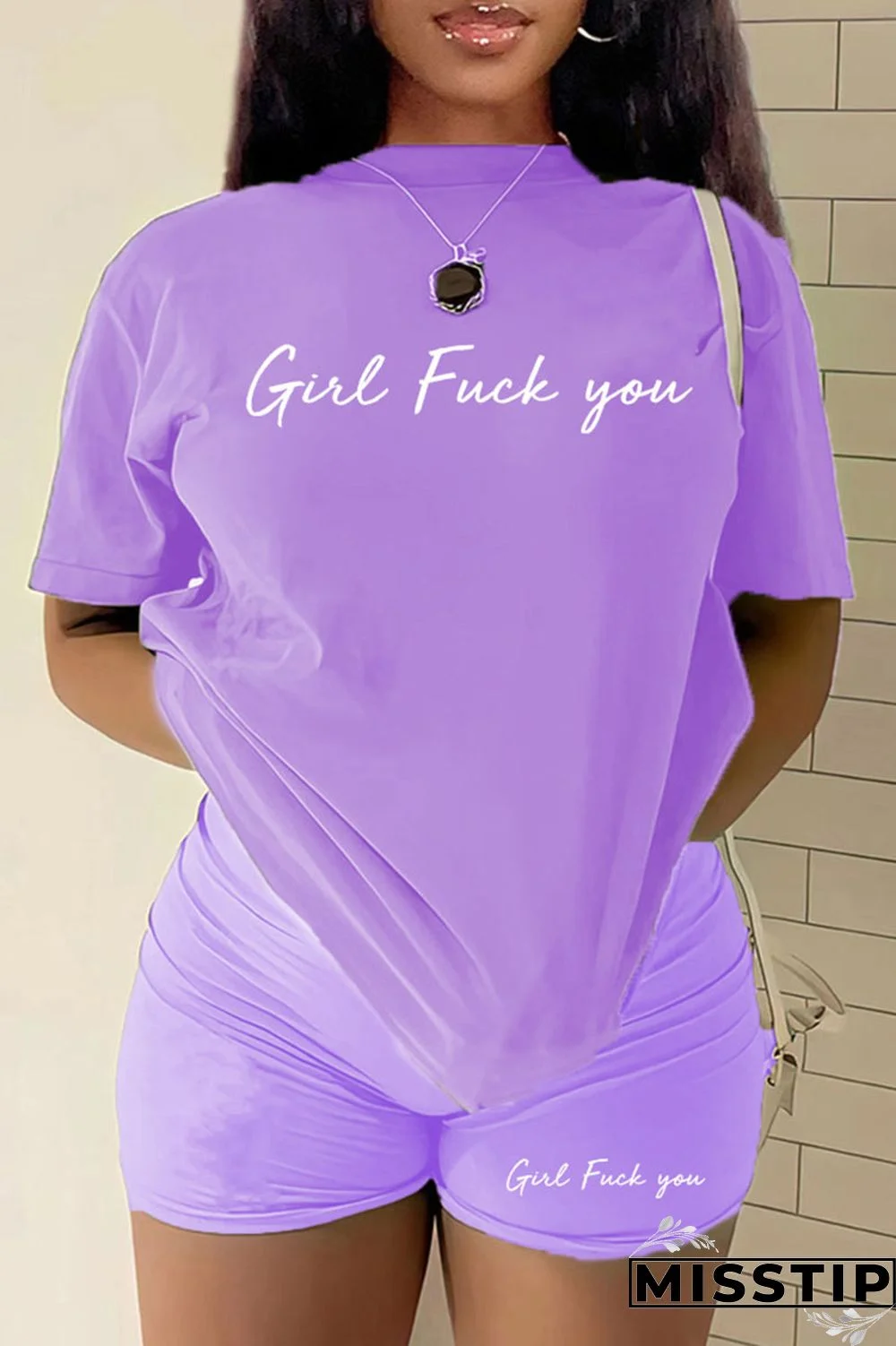 Black Casual Letter Print Patchwork O Neck Plus Size Two Pieces