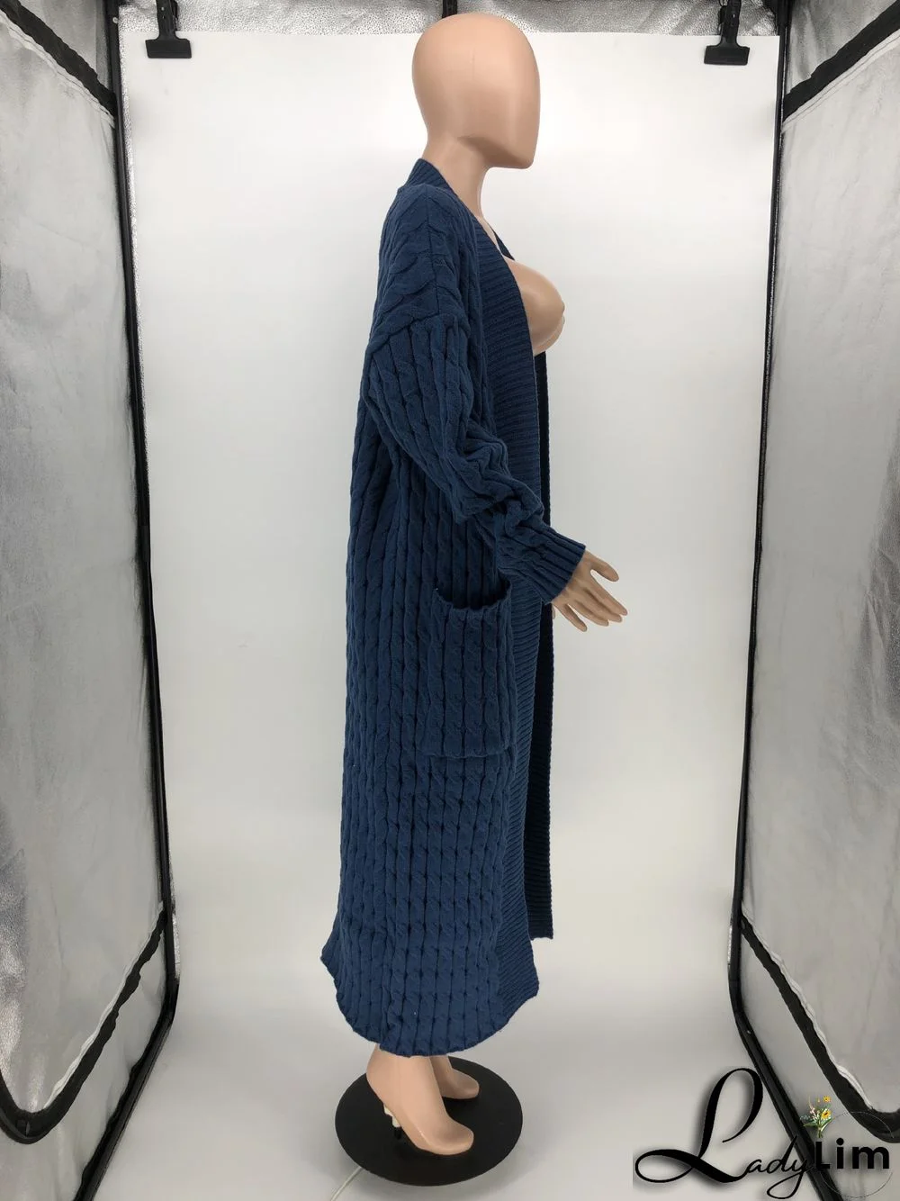 Women Winter Long Sleeve Plush Long Sweater Jacket