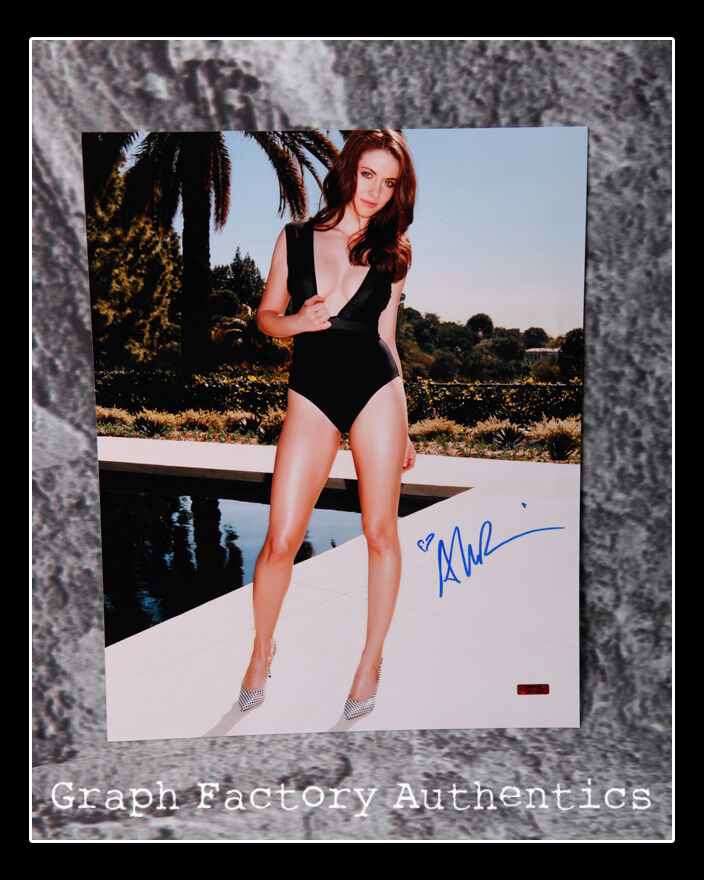 GFA Glow Mad Men Sexy Star * ALISON BRIE * Signed 11x14 Photo Poster painting A2 PROOF COA