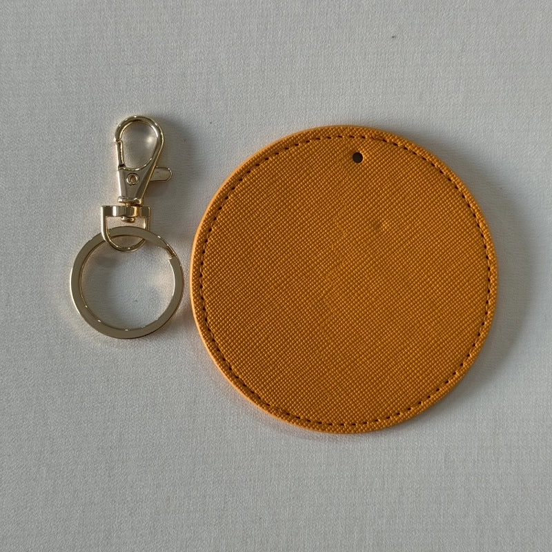 Elegant Minimalist Solid Color Pu Leather Unisex Keychain
