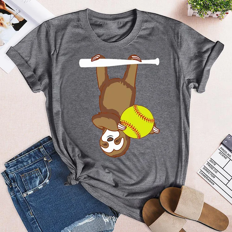 AL™ sloth softball T-shirt Tee - 01672-Annaletters