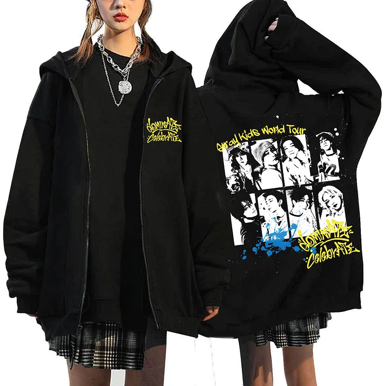 Stray Kids バンチャン ZIP UP HOODIE 241201 | XMAS POP UP MERCH A limited-edition photo card