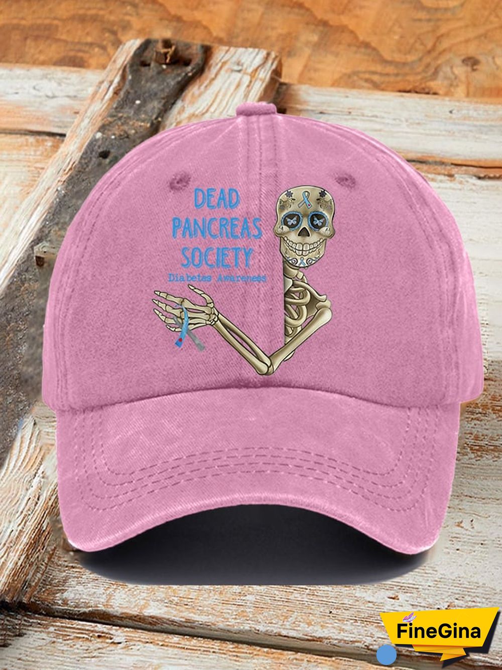 Retro Diabetes Awareness Dead Pancreas Society Print Baseball Cap