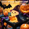 Cute Ghost Reading Book Night Light Easy To Use Halloween Cute Night Light Lightweight for Indoor Party Desk Outdoor Halloween Decoration