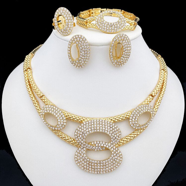 Dubai Jewelry Sets jewellery Necklace Earrings For Women