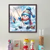 【Limited Stock Sale】Snowman Fishing-11CT Stamped Cross Stitch 40*40cm/15.75*15.75in tapestrymarket
