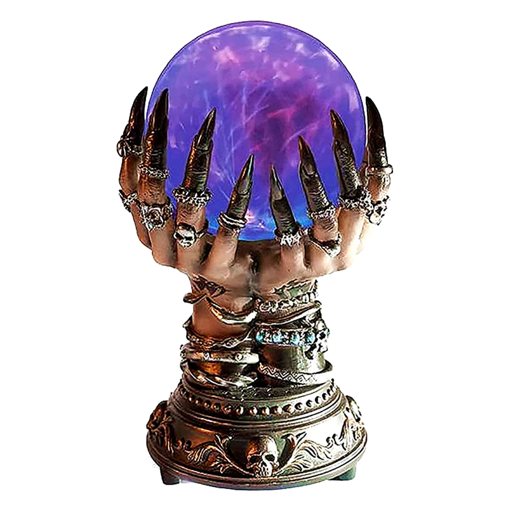 

Creepy Plasma Light Luminous Finger Crystal Ball for Halloween Decoration, Eu plug, 501 Original