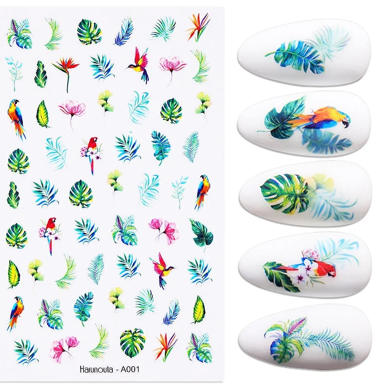 The New 3D Nail Sticker Cool English Letter Stickers For Nail Foil Love Heart Design Nails Accessories Fashion Manicures Sticker