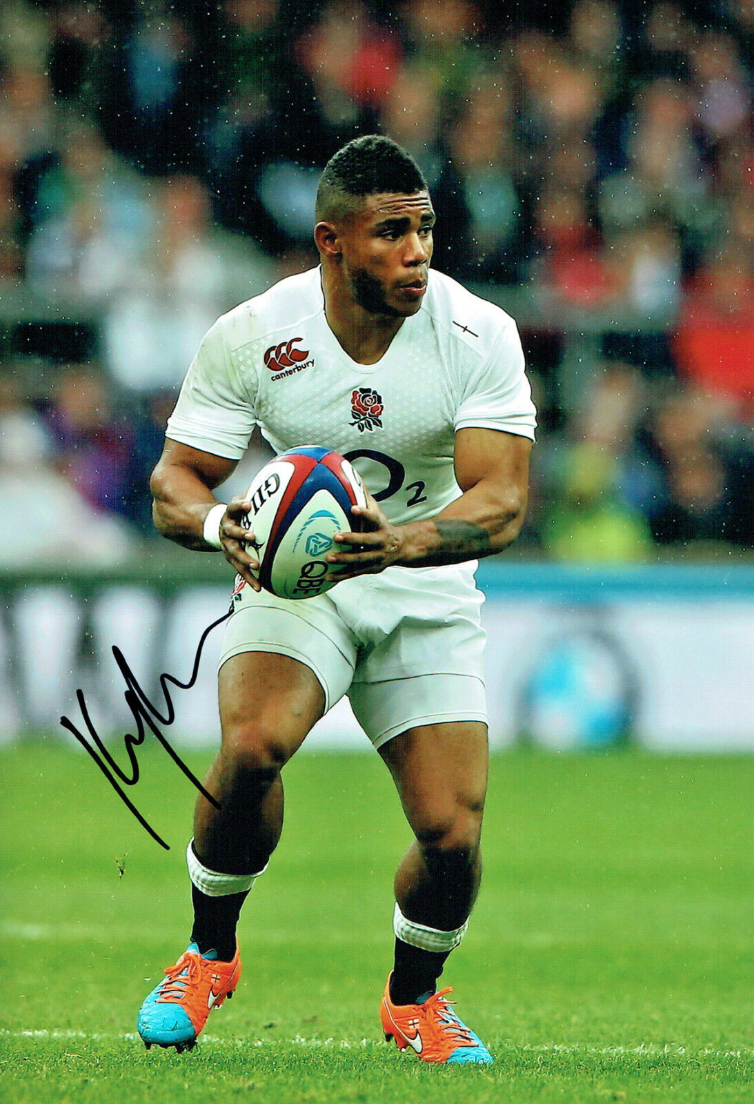 Kyle EASTMOND England Rugby Union Signed Autograph 12x8 Photo Poster painting AFTAL COA