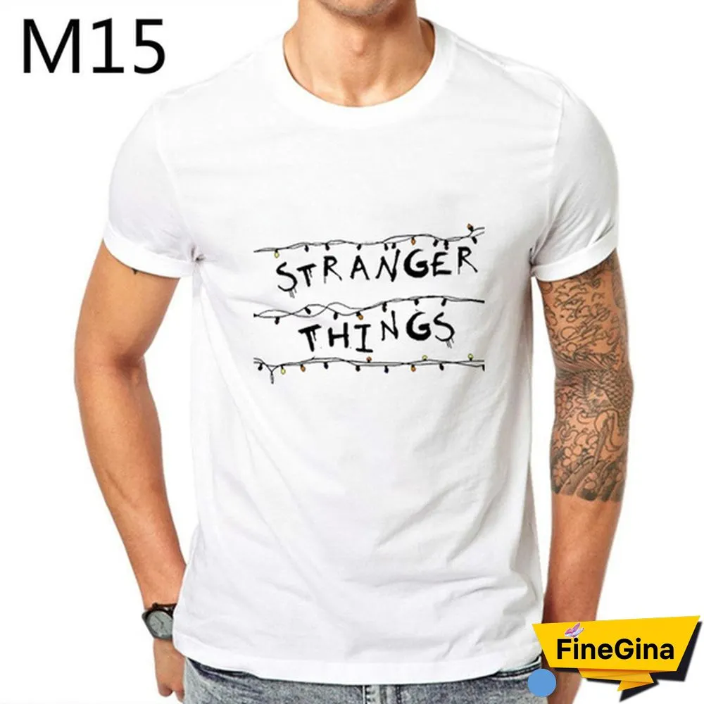 Men's Stranger Things Printed Cotton Crew Neck Men's T-Shirt