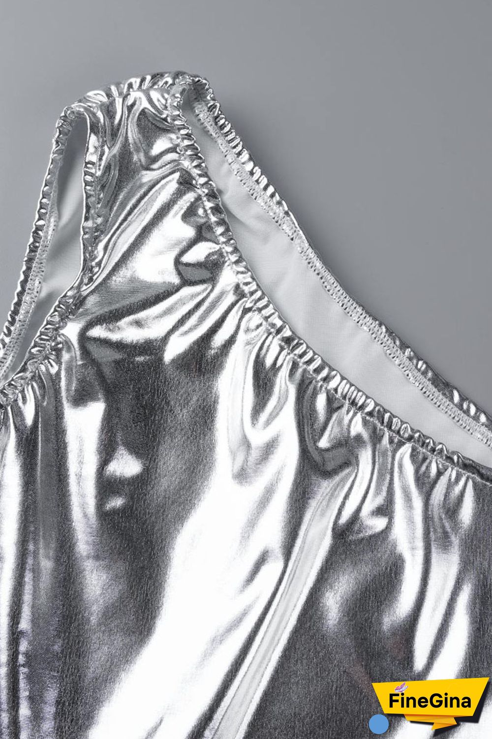 Blue Sexy Solid Patchwork Oblique Collar Sleeveless Two Pieces