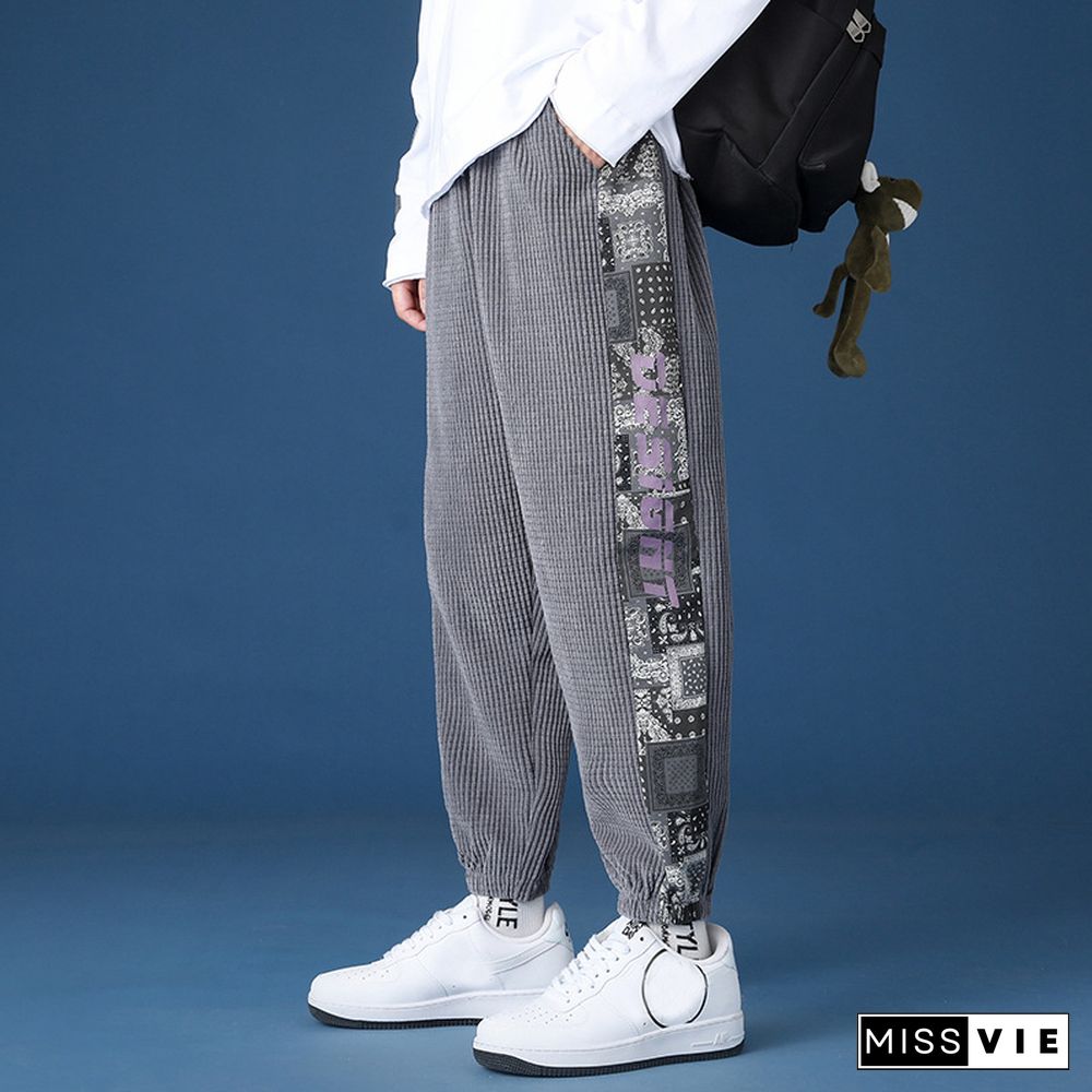 Men's Trendy Sports Pants Loose Hong Kong Style Sweatpants