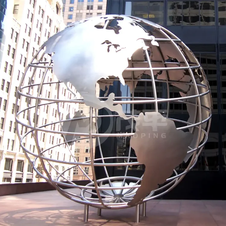 Stainless Steel Globes Sculptures