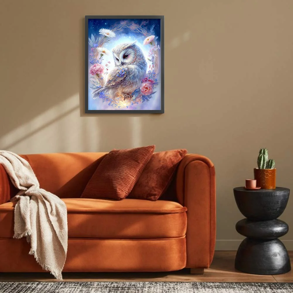 Full Embroidery cotton Thread 11CT Printed Owl Cross Stitch Kit Artwork