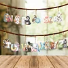 13Pcs DIY N-Z Letter Animals Double Sided Special Shaped Diamond Painting Keychains