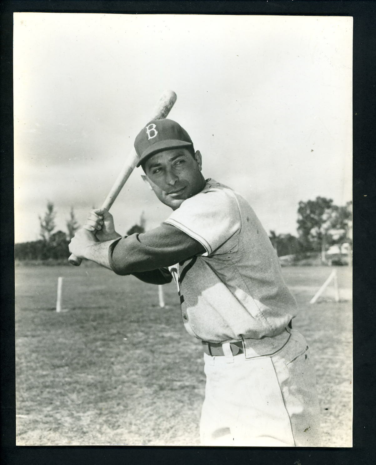 Carl Furillo TYPE 1 circa 1950's Brooklyn Dodgers Team Issued Press Photo Poster painting