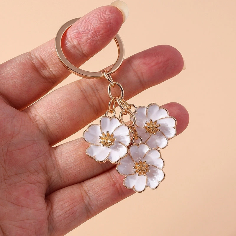 Cute Sweet Flower Alloy Keychain