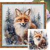 Fox In Winter - 11CT Stamped Cross Stitch - 50*50cm - Animal